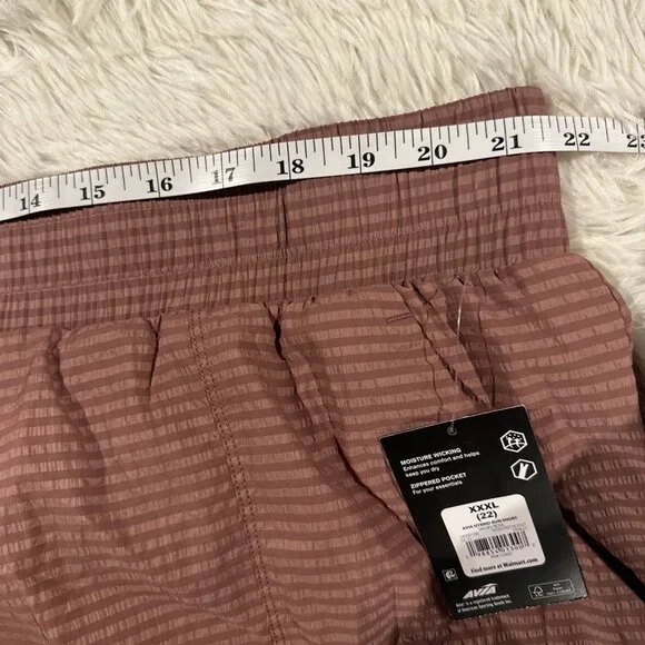 Avia womens NWT XXXL 22 Blush atheltic shorts Hybrid Moisture Wick - Picture 7 of 8